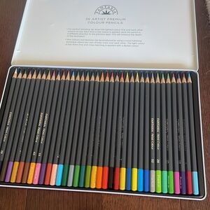 Artist colored pencils never been used.